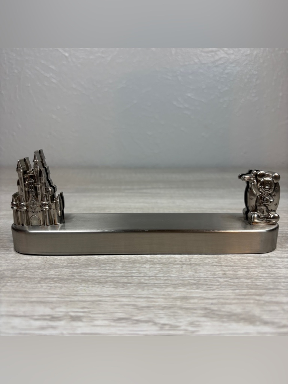 Disney Parks Mickey & Castle Metal 4x6 Photo Picture Frame Cinderella Castle